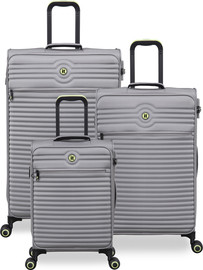 It Luggage סט מזוודות בד קלות 3 יח' 30/25/20 מבית IT Luggage דגם CIRCULATOR בצבע אפור פיל